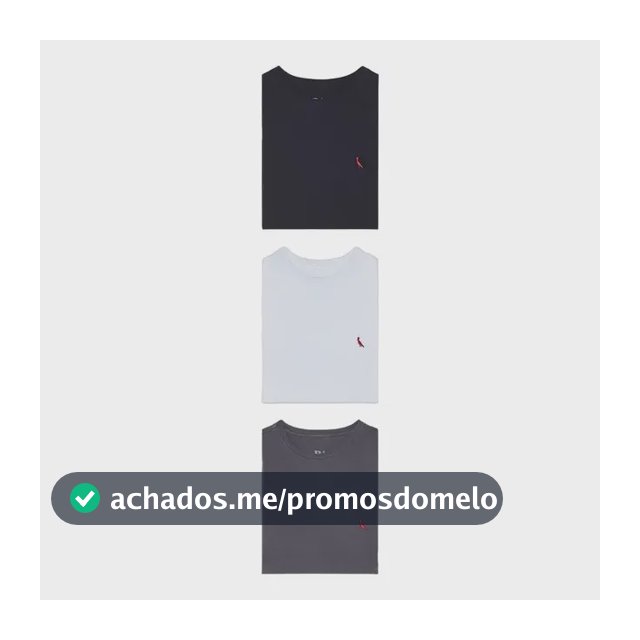 Kit 3 Camisetas Básicas Brasa Pica Pau Bordado Reserva