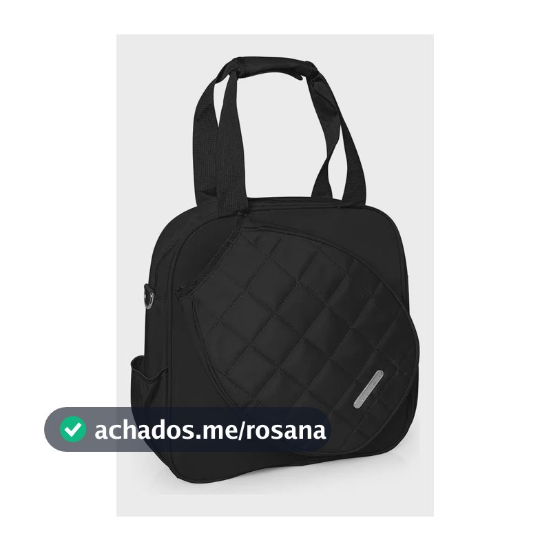 Bolsa Lateral Raqueteira Beach Tennis Preta Alma Genius