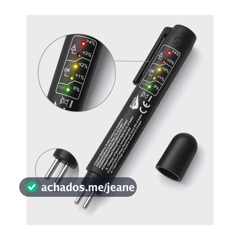 Caneta Teste Fluido De Freio Carro Moto Dot3 Dot4 Dot5 Bivolt