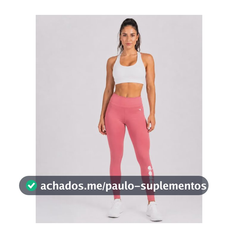 Legging Fitness Diadora Feminina Cor Goiaba Original Goiaba P