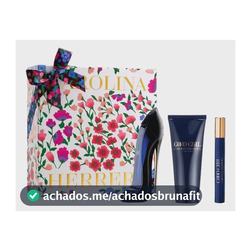 Kit Presente Carolina Herrera Perfume Feminino Good Girl Eau De Parfum 80ml - Compre perfume eganhe hidratante com miniatura 10ml