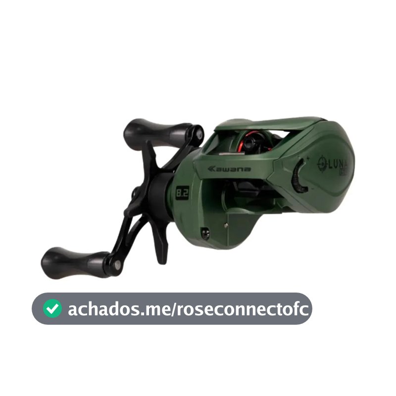 Carretilha Kawana Luna- Alta Velocidade E Força P/ Os Brutos Verde-musgo Esquerdo
