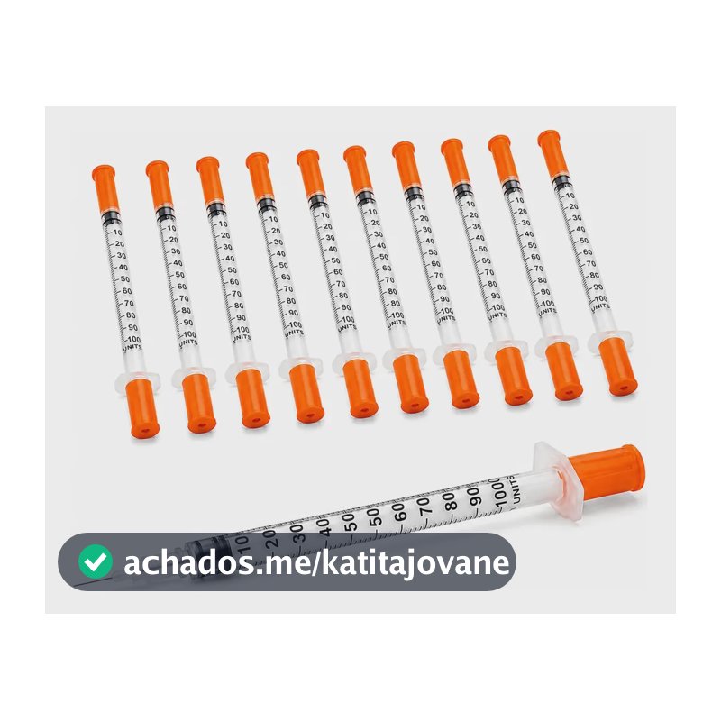 Seringa Insulina 1ml Agulha Fixa 8x0,30 30g Kit 10un 1 Ml