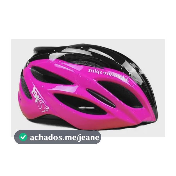 Capacete Ciclismo Jet Adventure Hornet Rosa Preto Com Luz e Ventilação