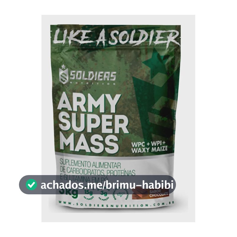 Whey Hipercalórico Army Super Mass 3kg 100% Importado Soldiers Nutrition Suplemento Proteína Muscular