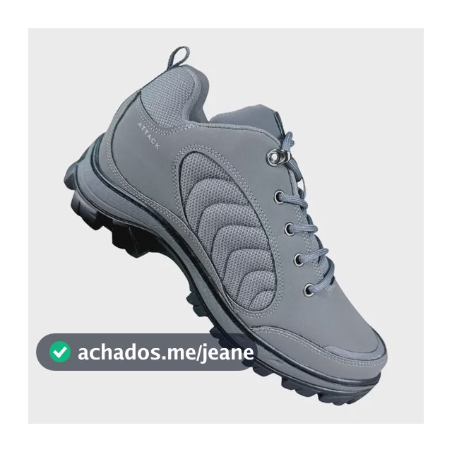 Bota Masculina Attack Trekking Adventure Cinza