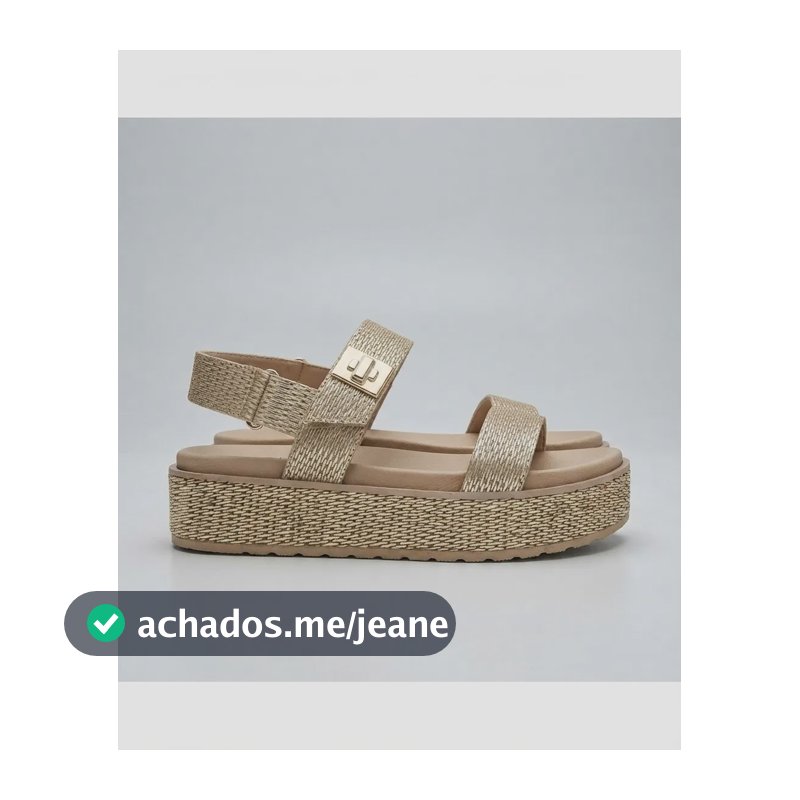 Sandalia Feminina Plataforma Casual Papete Ramarim Original Ouro 36 Br
