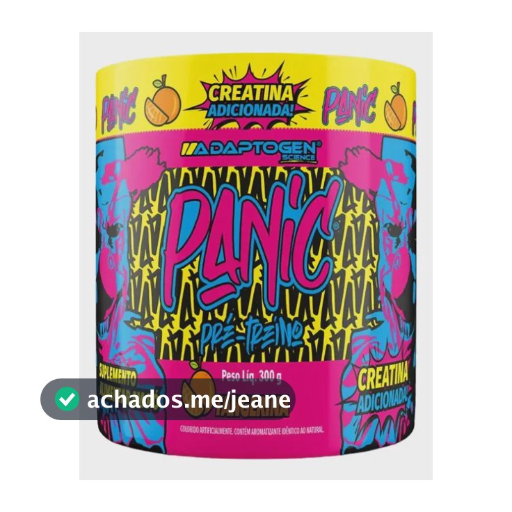 Creatina Adaptogen Panic Pré-Treino em pó sabor Tangerina x 300g