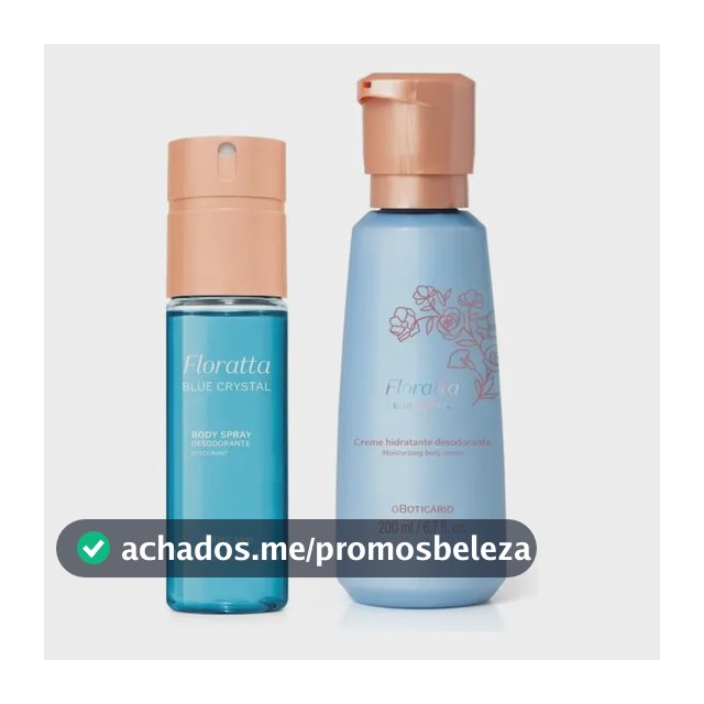 Combo Floratta Blue Crystal: Body Spray + Creme Corporal