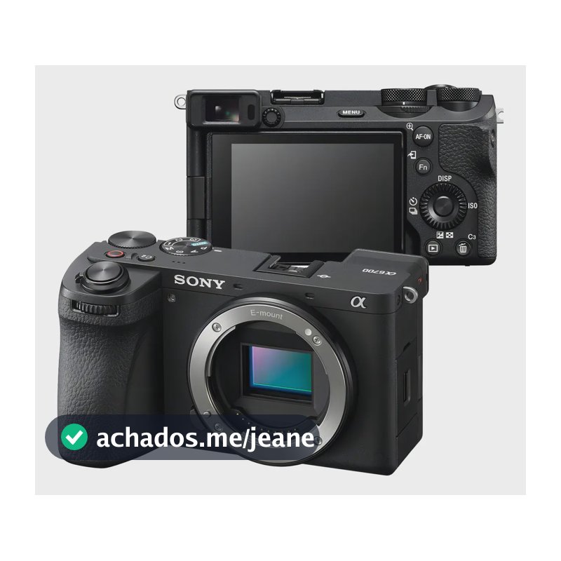 Câmera Mirrorless Sony A6700 26mp 4k 120fps Cor Preto