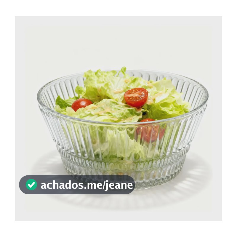 Tigela Saladeira de Vidro Transparente para Mesa 1 L