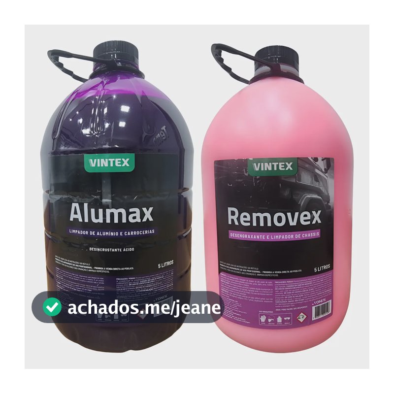 Kit Shampoo De Limpeza Motor Roda - Alumax E Removex 5lt