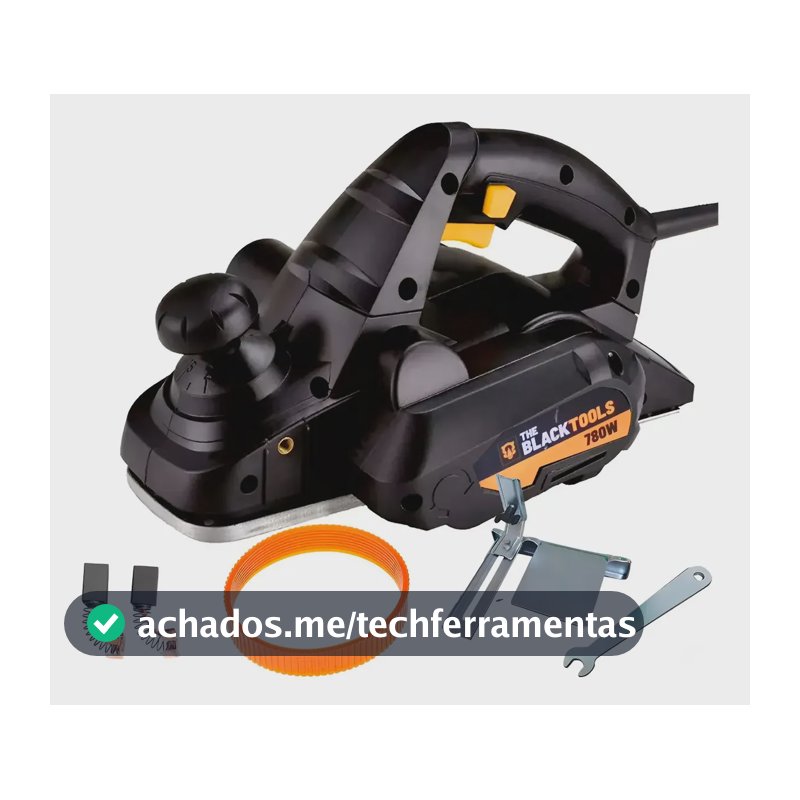 Plaina Elétrica Manual Profissional 780w 16500rpm Cor Preto