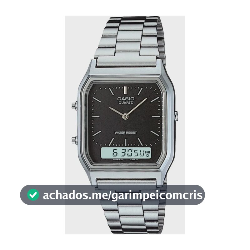 Relógio Casio Unissex Vintage Prata Aq-230a-1dmq