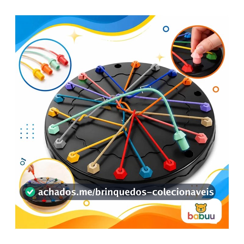 Jogo Desafio Desenrolar Cordas Anti Estresse Raciocínio Quebra Cabeça Babuu Brinquedos Educativos