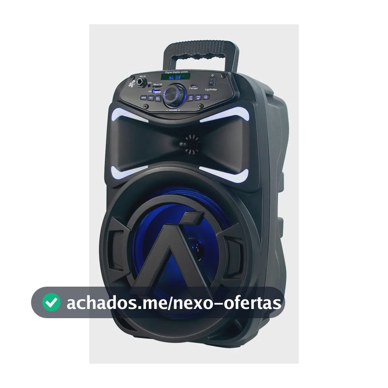 Caixa De Som Portátil Bluetooth 250w Cor Preto Aquário Hype 250