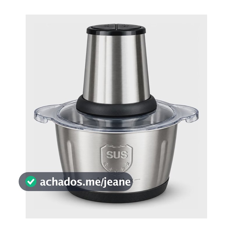 Processador Triturador Elétrico De Alimentos Inox 2 Litros Prateado 127v
