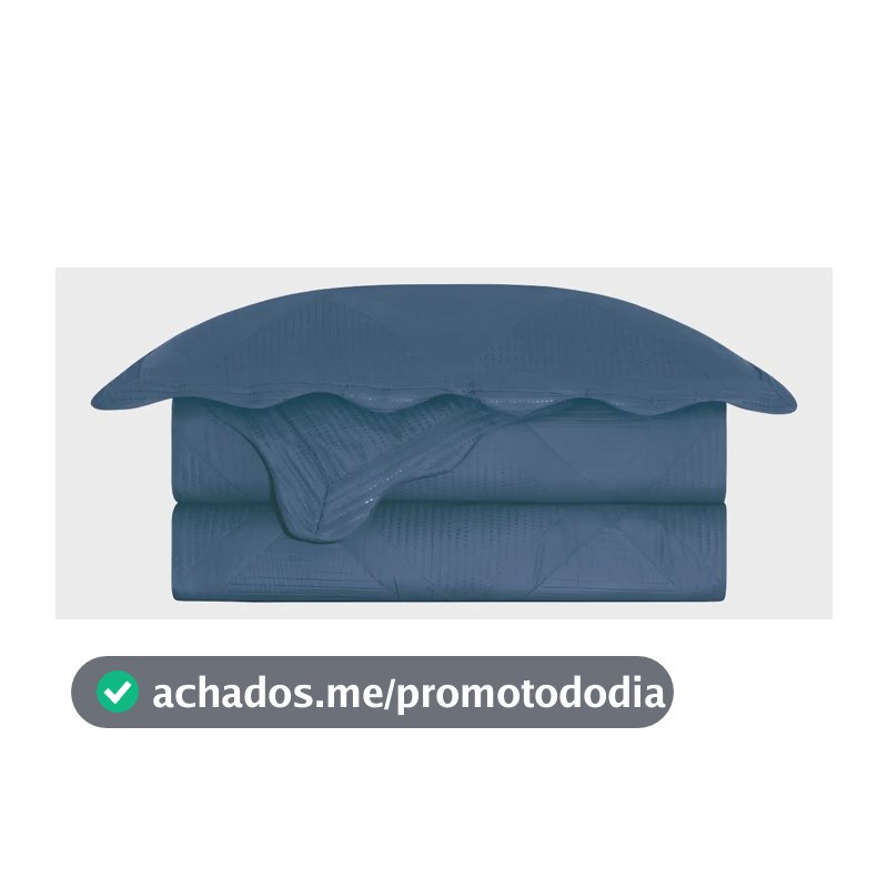 Colcha Egeu Queen Marinho 240x260 Camesa Cama, Mesa & Banho