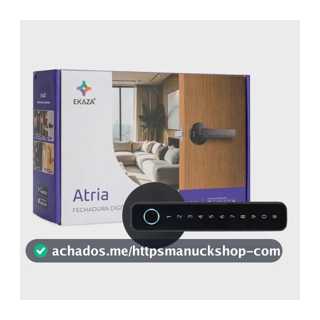 Fechadura Digital Biométrica Inteligente Ekaza Atria Bluetooth Com Senha E App