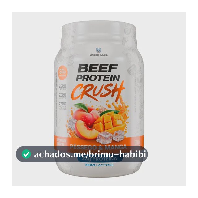 Beef Protein Crush Under Labz Whey Isolado Hidrolisada Carne Beef Protein Pessego Com Manga 910g