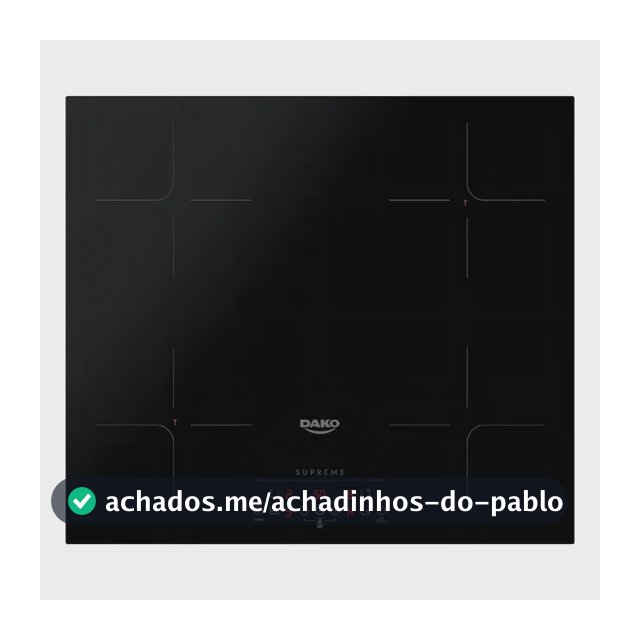 Cooktop de Indução 4 Bocas Dako Supreme Preto com Trava de Segurança