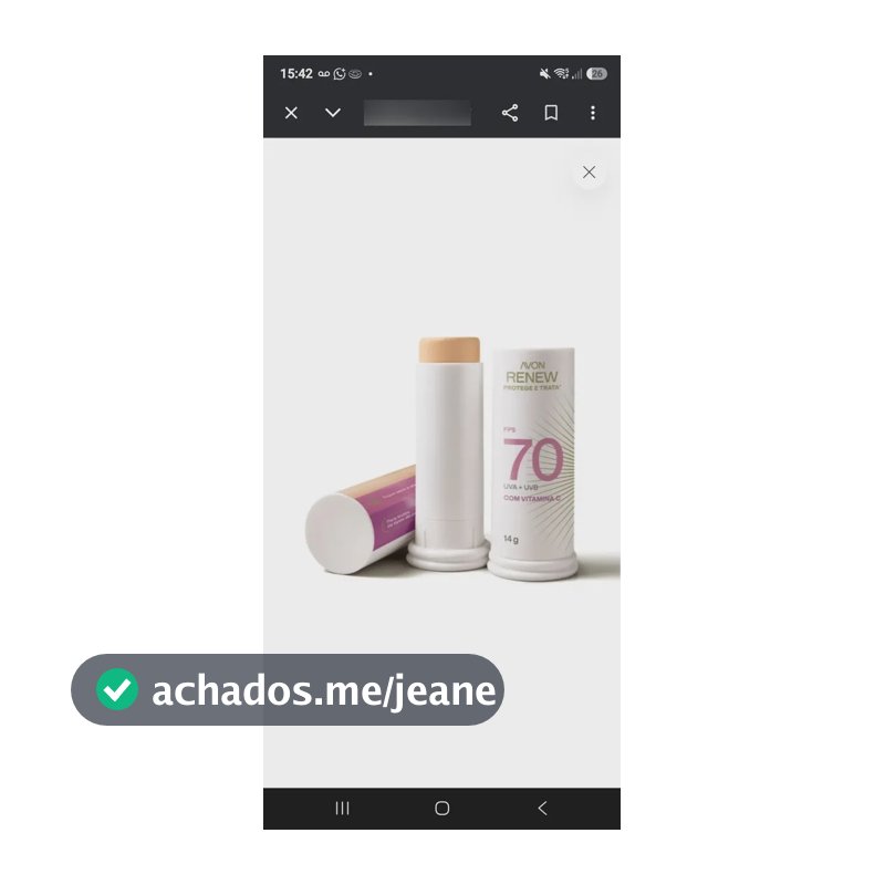 Multiprotetor Solar Facial Bastão Avon Renew Fps 70 14g