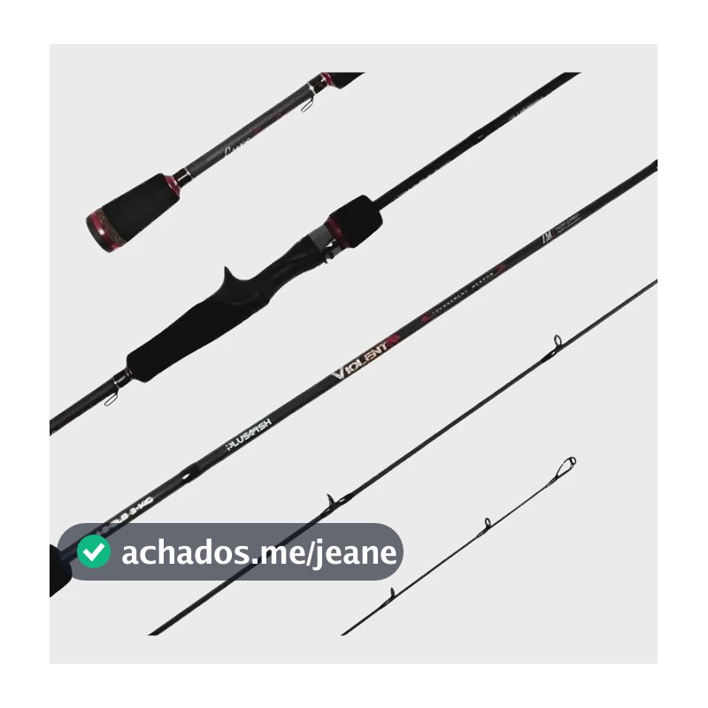 Vara Plusfish Violent Carretilha Interiça 1,72m 2-8lb Preto