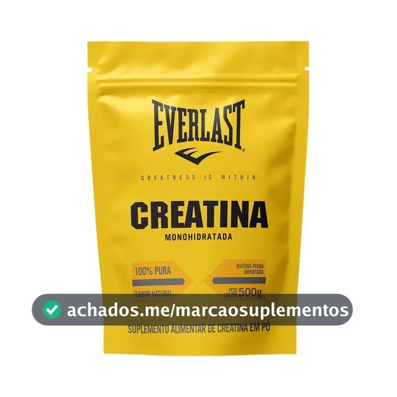 Creatina Monohidratada 500g 100% Pura - Everlast