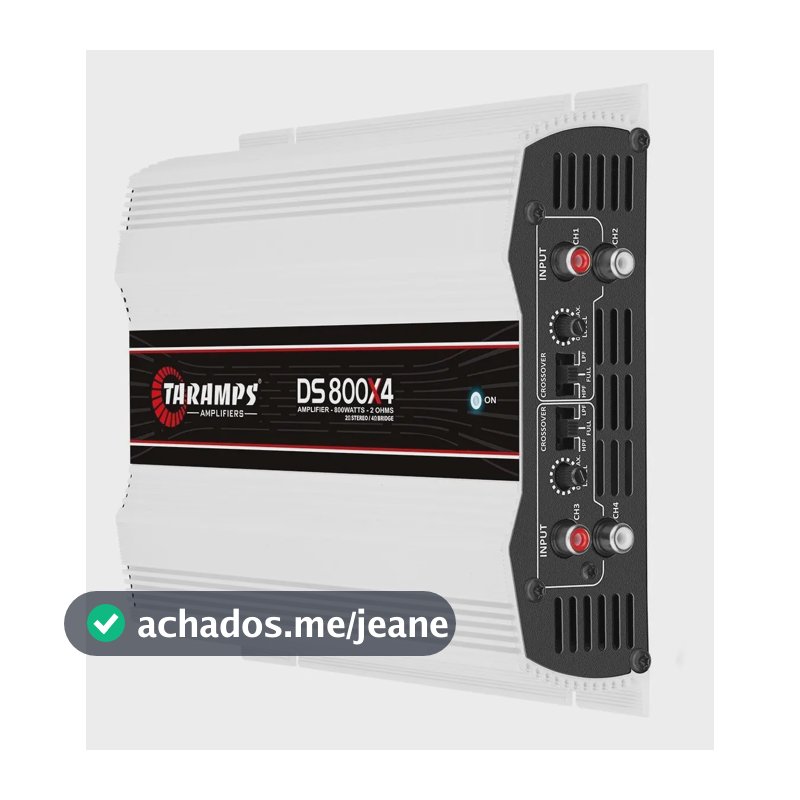 Módulo Amplificado Taramps Ds 800x4 800w Rms 4 Canais 2 Ohms Branco