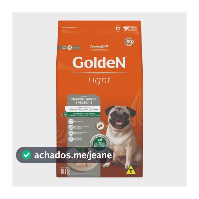 Golden Fórmula Light Adulto Peq Frango E Arroz 10,1kg
