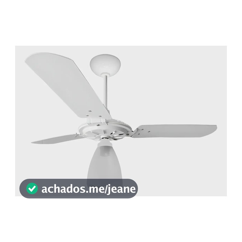 Ventilador de Teto Ventex Yris Silencioso 3 Pás MDF Branco