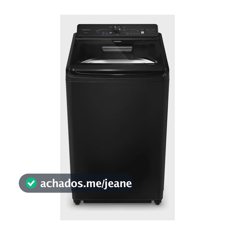 Máquina De Lavar Intuitive+ Panasonic 19kg Lavagem Eficiente 220v Preto