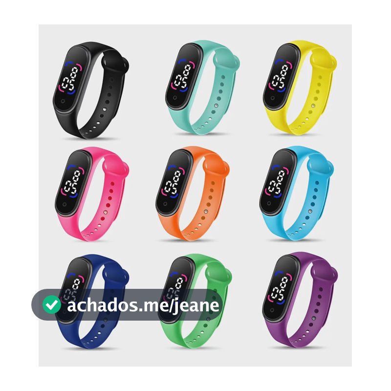 Kit 10 Relogio Bracelete Pulseira Digital Led Sport Atacado Prateado Sortido