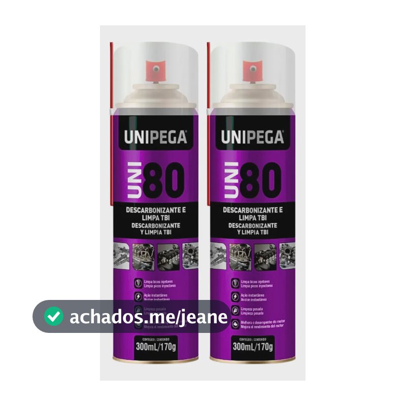 Kit 2 Descarbonizante 80 Limpa Tbi Carburador Bico Injetor