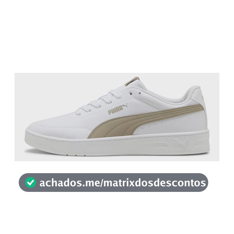 Tênis Court Classic Clean Bdp Puma Puma White-ice Coffee 43 Br