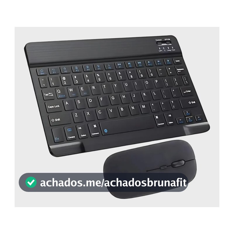 Kit Teclado E Mouse Sem Fio Bluetooth Tablet Compatível Com Android Ios E Windows Beexcellent
