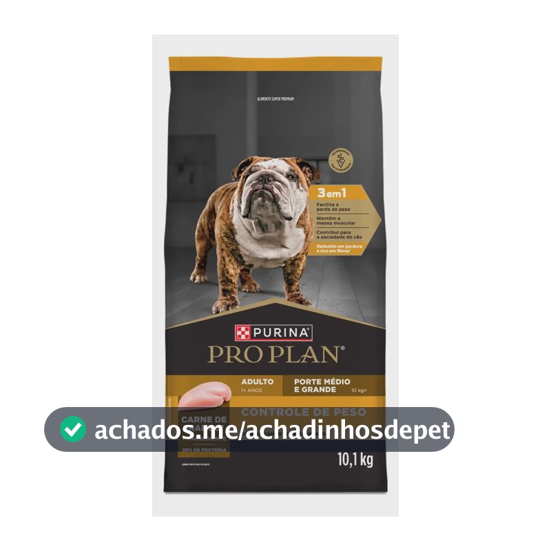 Pro Plan Ração Controle De Peso Cão Adulto Médio/grande 10.1kg