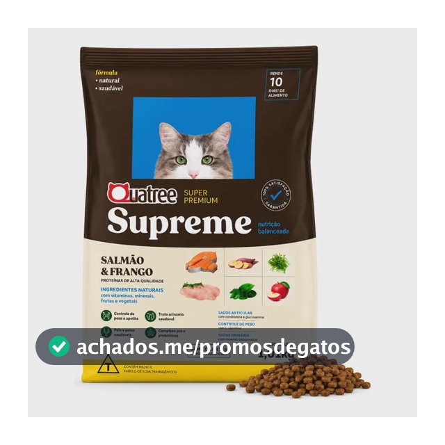 Ração Quatree Supreme Gato Castrado Sênior 7+ 1kg