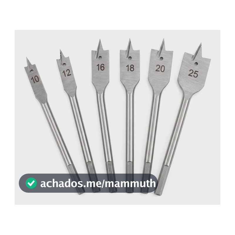 Jogo De Brocas Chata Para Madeira Kit De Brocas P/ Furadeira