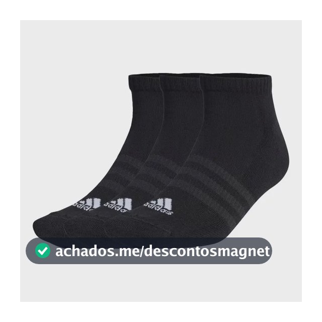 Meias Amortecidas Cano Baixo 3 Pares adidas