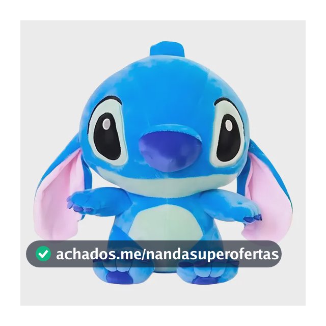 Pelúcia Stitch Grande Lilo & Stitch, Azul 35 cm, Antialérgico