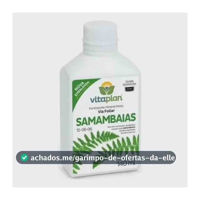 Fertilizante Mineral Misto NPK 12-08-06 Samambaia Nutriplan 140ml