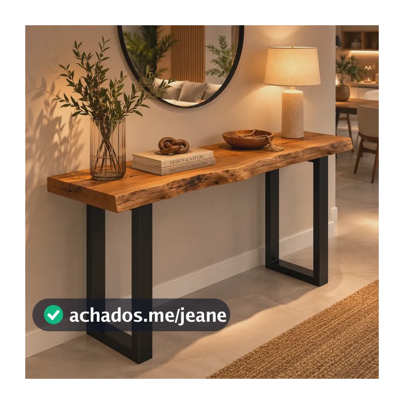 Bancada Aparador Rústico Madeira Maciça 50cmx30cmx75cm Marrom