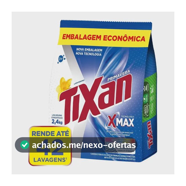 Lava Roupas Concentrado Em Pó Primavera 2,4kg Tixan Ypê
