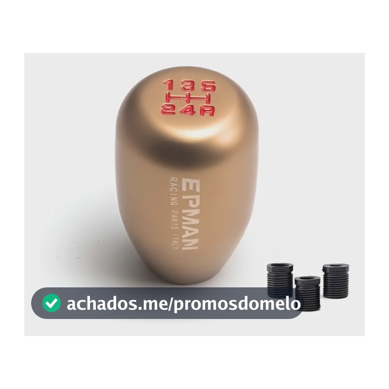 Manopla De Câmbio Shifter 5 Marchas + Ré Em Alumínio Epman  Marrom