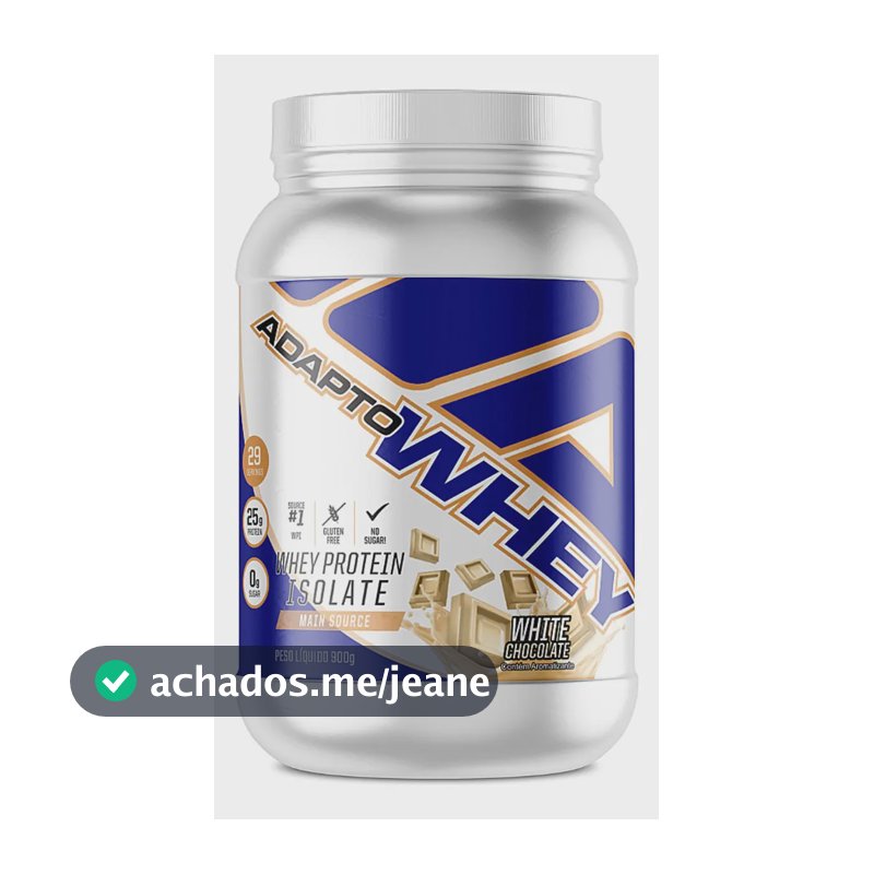 Whey Protein 3w Adaptogen Isolado Hidrolisado 900g Sabor Chocolate Branco