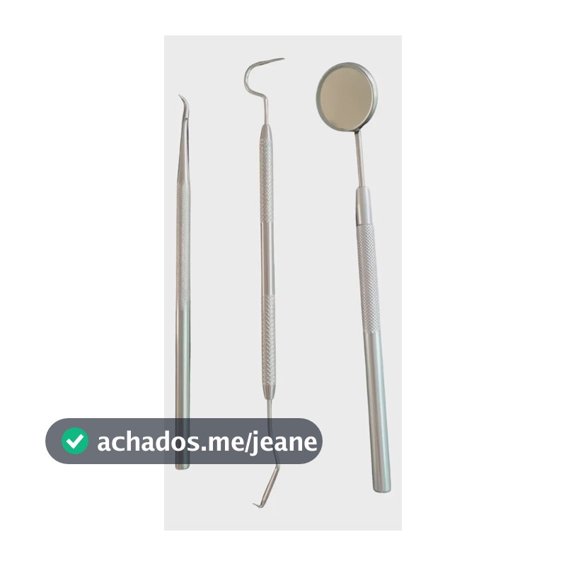 Kit De Limpeza Tártaro Dental (sonda, Extrator E Espelho)