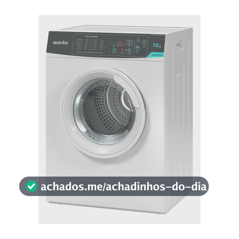 Secadora De Roupa De Piso Wanke 12kg Comfort Branca