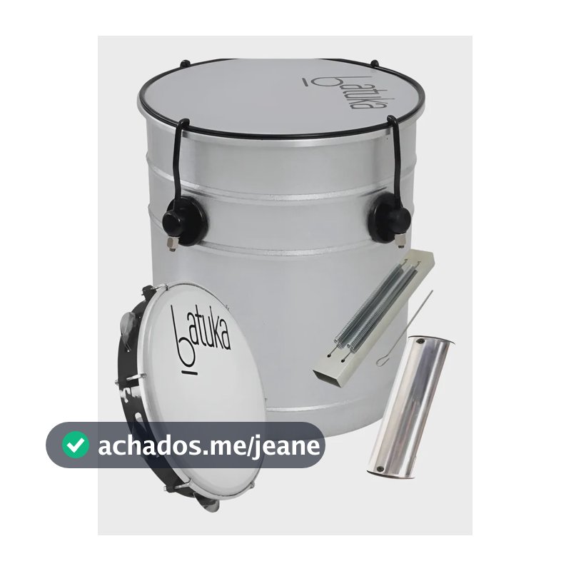 Kit Samba Pagode, Pandeiro, Repique, Reco Reco, Ganza Cromado