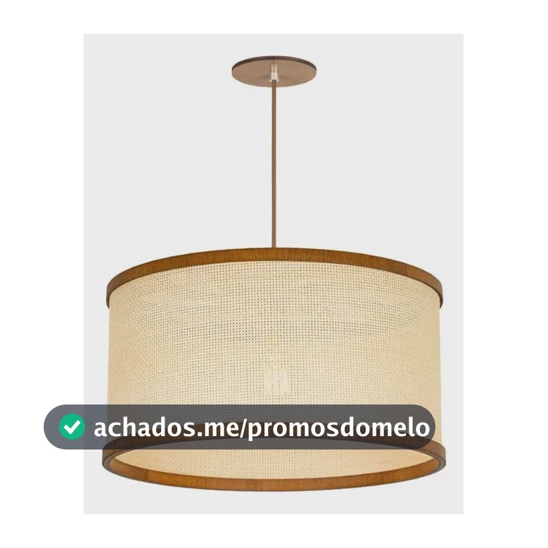 Pendente Palha Leve 45cm Blanchonella Classic Lar 110v / 220v (dupla Voltagem)